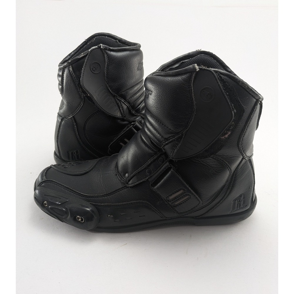 Mens Joe Rocket 1903-012 Razor Black Hoop And Loop Motorcycle Boots Size 13
